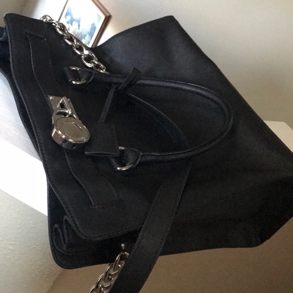 Large Hamilton Satchel Black Tote Bag - Picture 4 of 5